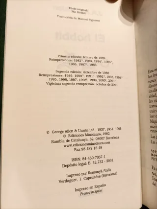 El Hobbit, El Señor de los Anillos y Apéndices