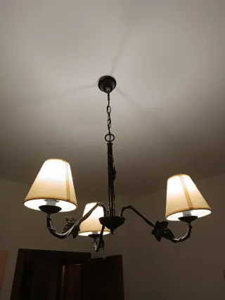 3 Lámparas de techo forja