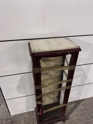 Vitrina Clásica Madera Maciza y Mármol