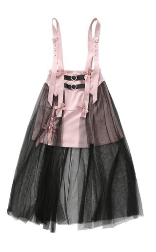 Vestido Gótico Lolita Vintage Rosa