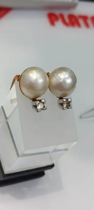 Pendientes Oro 18K Perlas