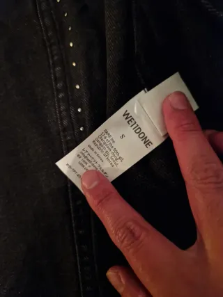 Giacca Jeans We11done Nera Taglia S