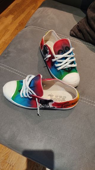 Zapatos unisex pintados a mano Pantera