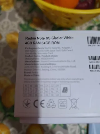 Xiaomi Redmi Note 9S Blu