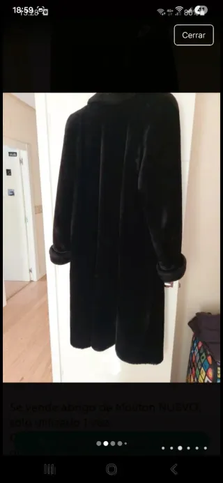 Abrigo Mouton Negro