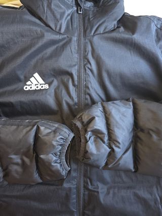 Abrigo plumas largo Adidas negro