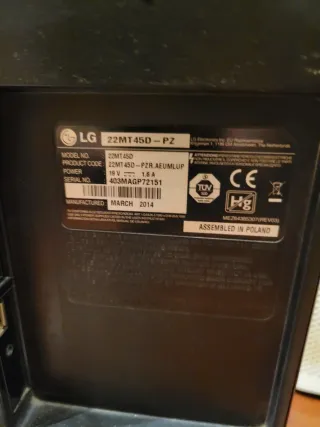 Televisor LG LED 17 Negro