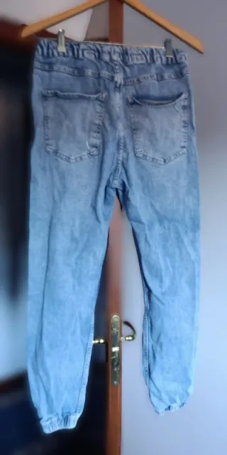 Pantalón Jogger Vaquero Pull&Bear Rotos Talla S