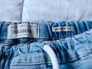 Pantalón Jogger Vaquero Pull&Bear Rotos Talla S