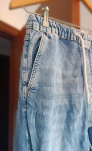 Pantalón Jogger Vaquero Pull&Bear Rotos Talla S