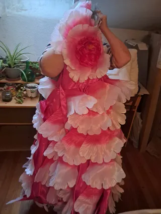 Disfraz Sevillana Flor Rosa Talla M.