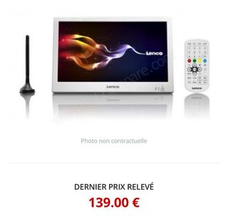 Televisor Portátil Lenco con batería