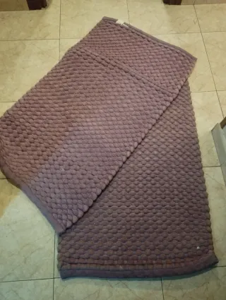 Alfombras color malva, algodón 100%