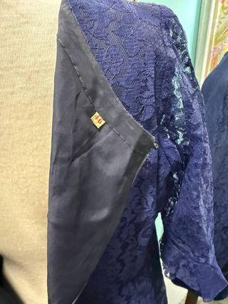 Vestido de Fiesta/coctel azul de encaje