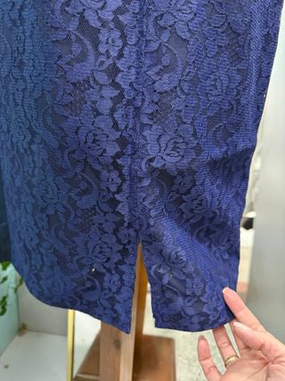 Vestido de Fiesta/coctel azul de encaje