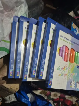 Lote de 6 paquetes de 12 Rotuladores Pastel