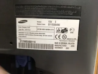 Monitor Samsung 17 Plata/Negro