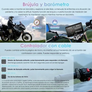 CARPURIDE W702RS Pro Pantalla Moto Carplay