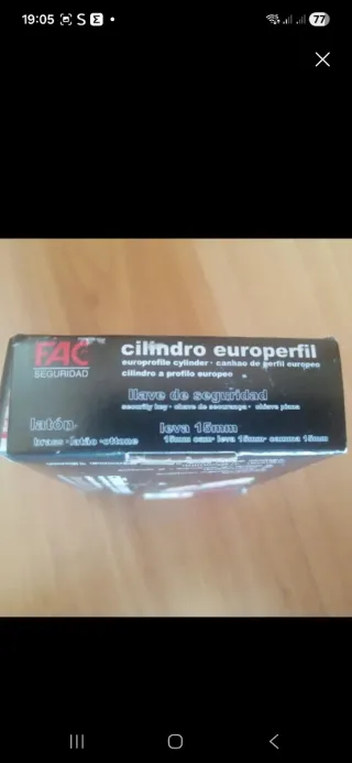 Bombín Cerradura Seguridad FAC Europerfil. Nuevo