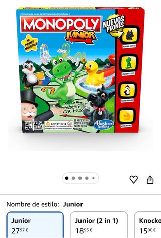Monopoly Junior Juego de Mesa