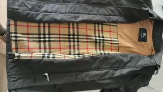 Parka Burberrys Hombre Gris Vintage