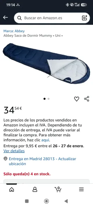 Saco de dormir Abbey adulto