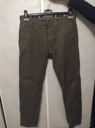 Pantaloni Cotton & Silk tg. 44 verde militare