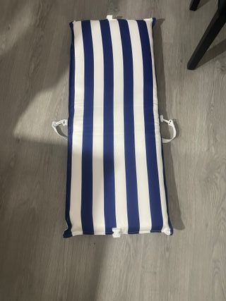 Tumbona Plegable Playa Flamingueo Azul/Blanco