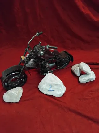 Escultura de Motocicleta de Metal