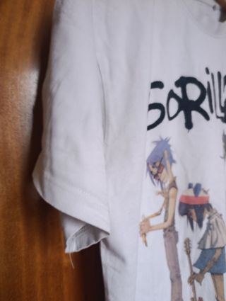 Camiseta Gorillaz Pull&Bear Blanca Talla S