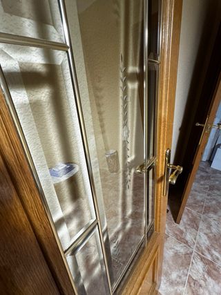 Puerta madera y cristal