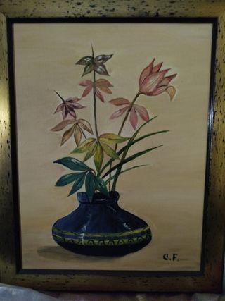 Oleo sobre lienzo Flores