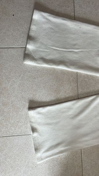 Pantalones anchos Bershka blancos talla S