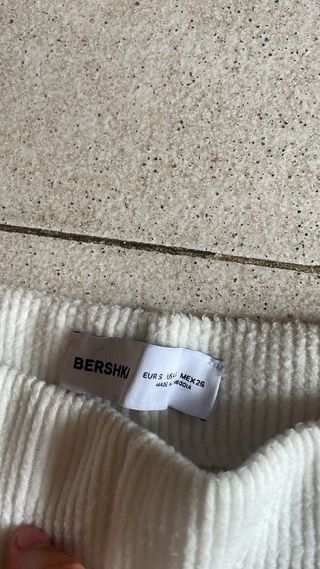 Pantalones anchos Bershka blancos talla S