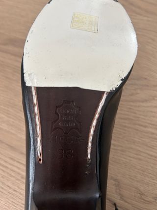 Zapatos de flamenco piel negros Begoña Cervera
