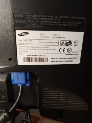 Monitor Samsung SyncMaster 17 pollici