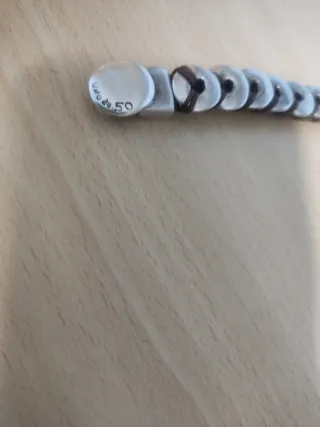 Pulsera Uno de 50 Plata y Negro