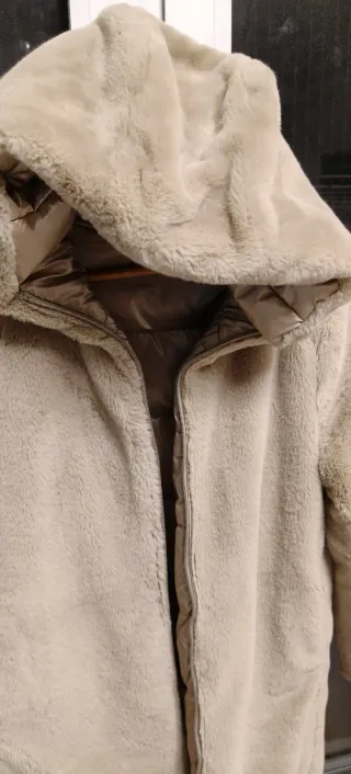 Abrigo reversible mujer.