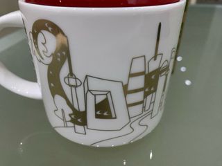 Taza Starbucks China Dragón Cerámica Roja