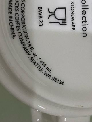 Taza Starbucks China Dragón Cerámica Roja