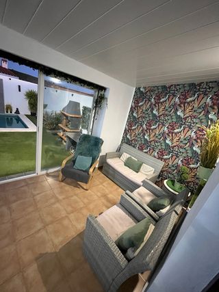 Alquiler de parcela con piscina, chimenea y barbac