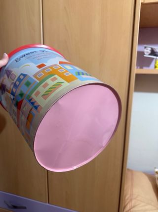 Papelera metálica decorada Sweet Home