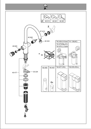 Kit filtrazione Grohe StartCurve e miscelatore