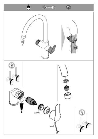 Kit filtrazione Grohe StartCurve e miscelatore