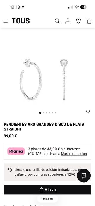 Pendientes Tous straight