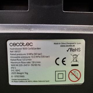 Cecotec HydroBoost 1600 Car&Garden