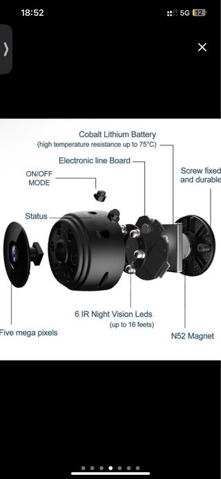 Mini Cámara Espía Full HD 1080p