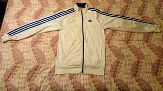 Sudadera Adidas Vintage Blanca y Azul