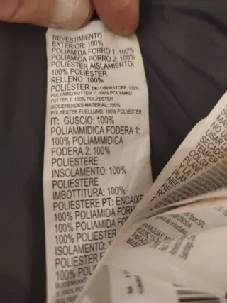 Plumífero y chaqueta Quiksilver Talla M