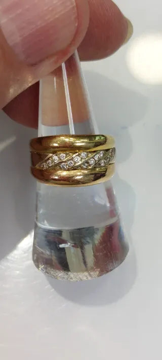 Anillo Oro 18K con Circonitas